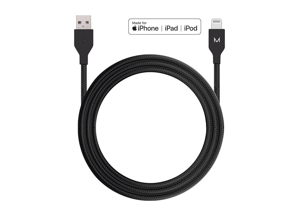 CORD 1.5m Lightning - USB-A Braided Cable - Black