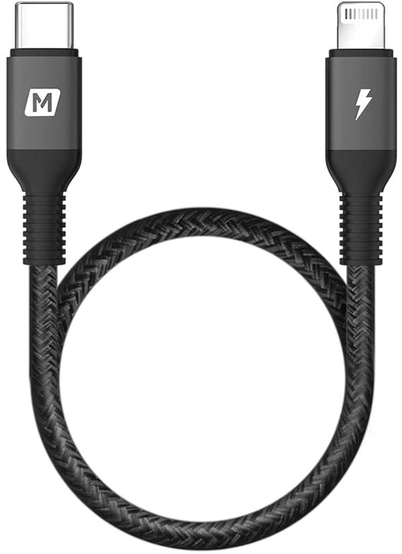 CORD+ 1.2m Lightning - USB-C Nylon Cable- Black