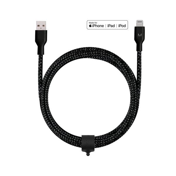 CORD+ 2m Lightning - USB-A Nylon Cable - Black