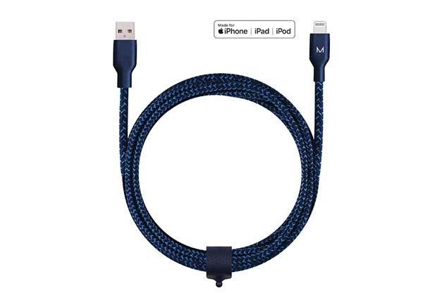CORD+ 2m Lightning - USB-A Nylon Cable- Blue