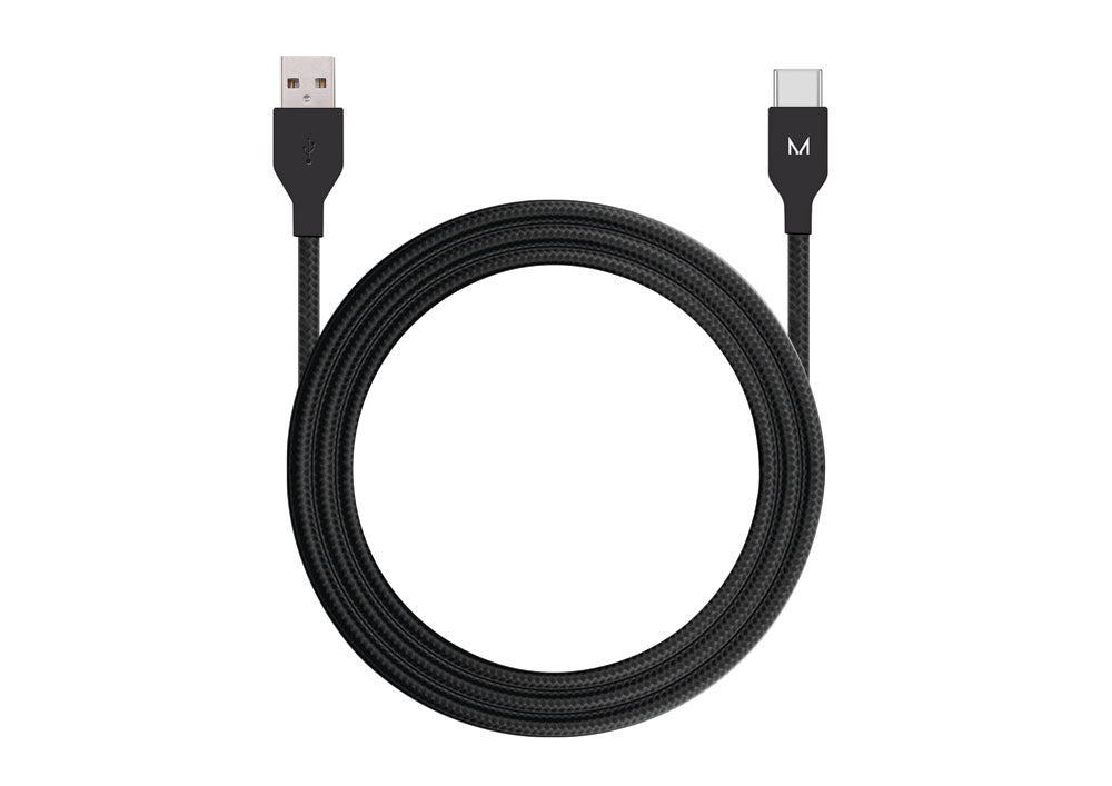 CORD 1.5m USB-A - USB-C Nylon Cable - Black