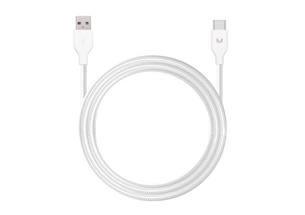 CORD 1.5m USB-A - USB-C Nylon Cable - Swann White