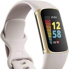 Fitbit Charge 5,Lunar White/Soft Gold