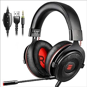 EKSA E900 Stereo Sound Wired Gaming Headset- Red