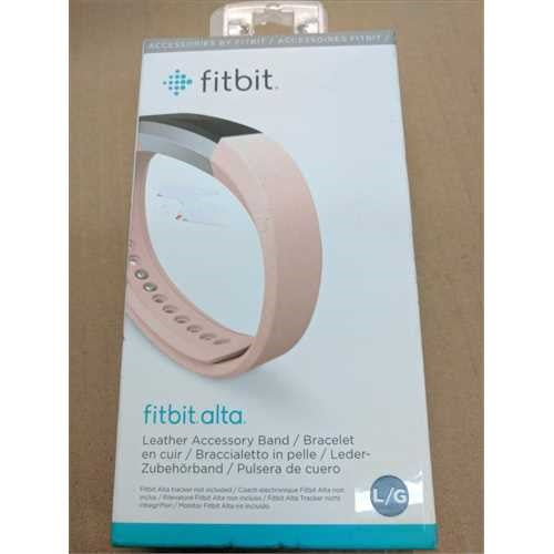 Fitbit ALTA Accessory Band Leather Blush Pink Larg