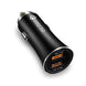 Qualcomm Quick Charge Dual USB Car Charger BLACK