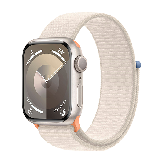 Watch Apple Watch Series 9 GPS 41mm Starlight Aluminium Case with Sport Loop - Starlight EU