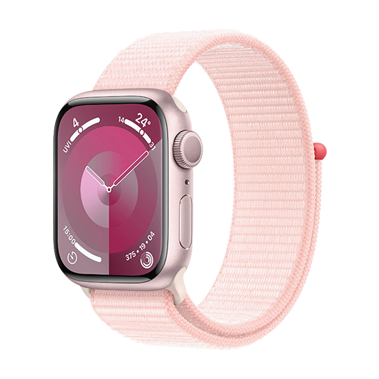 Watch Apple Watch Series 9 GPS 41mm Pink Aluminium Case with Sport Loop - Light Pink EU
