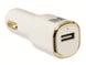 monster 1 USB car charge white gold