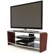 Walnut Open glass TV stand