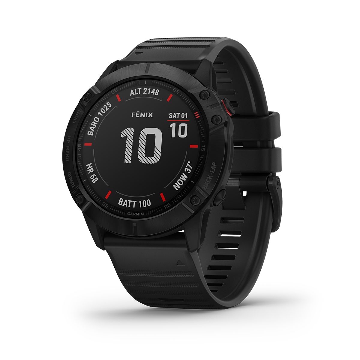 fenix 6X,Pro,Black w/Black Band