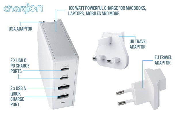 Bolt 100 - 100W Travel Charger