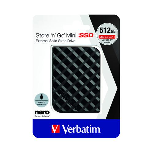 STORE N GO MINI SSD USB 3.2 GEN 1 512GB BLACK