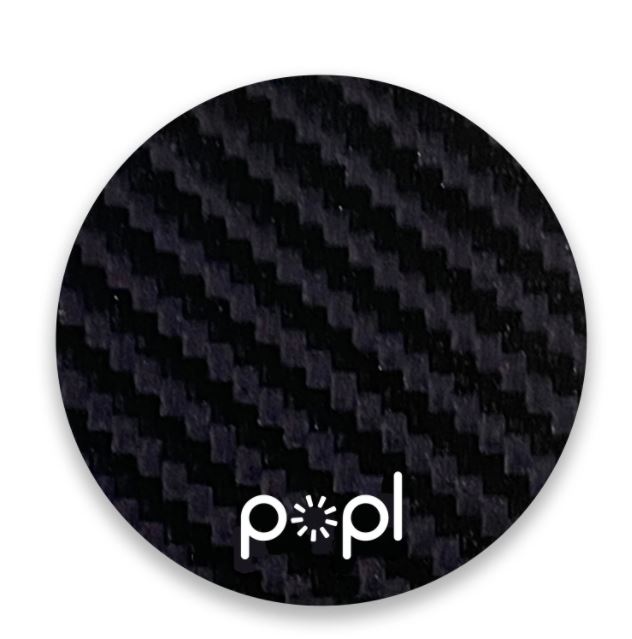 Flat carbon fiber Popl phone tag