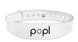 White silicone Popl wristband