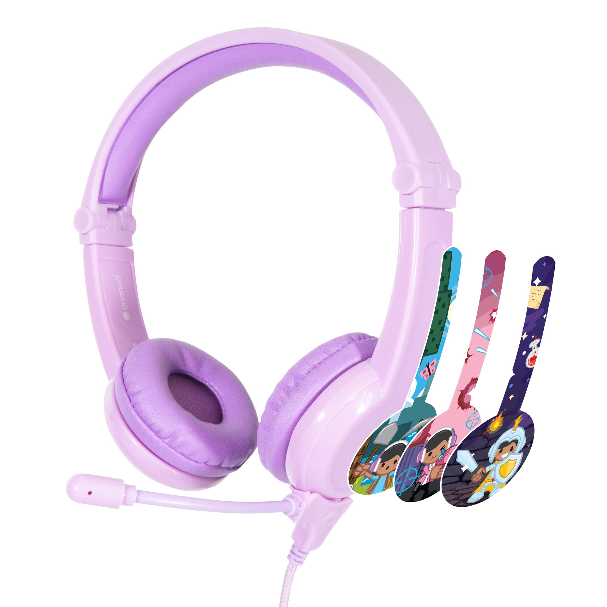 BuddyPhone Gaming Unit Foldable w Boom Mic Purple