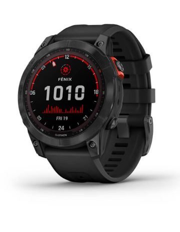 fenix 7 Solar, Slt Gry/Blk Bnd, GPS Watch