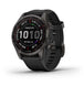 fenix 7S Sapphire Sol,Carbon Gry DLC w/ Black Band