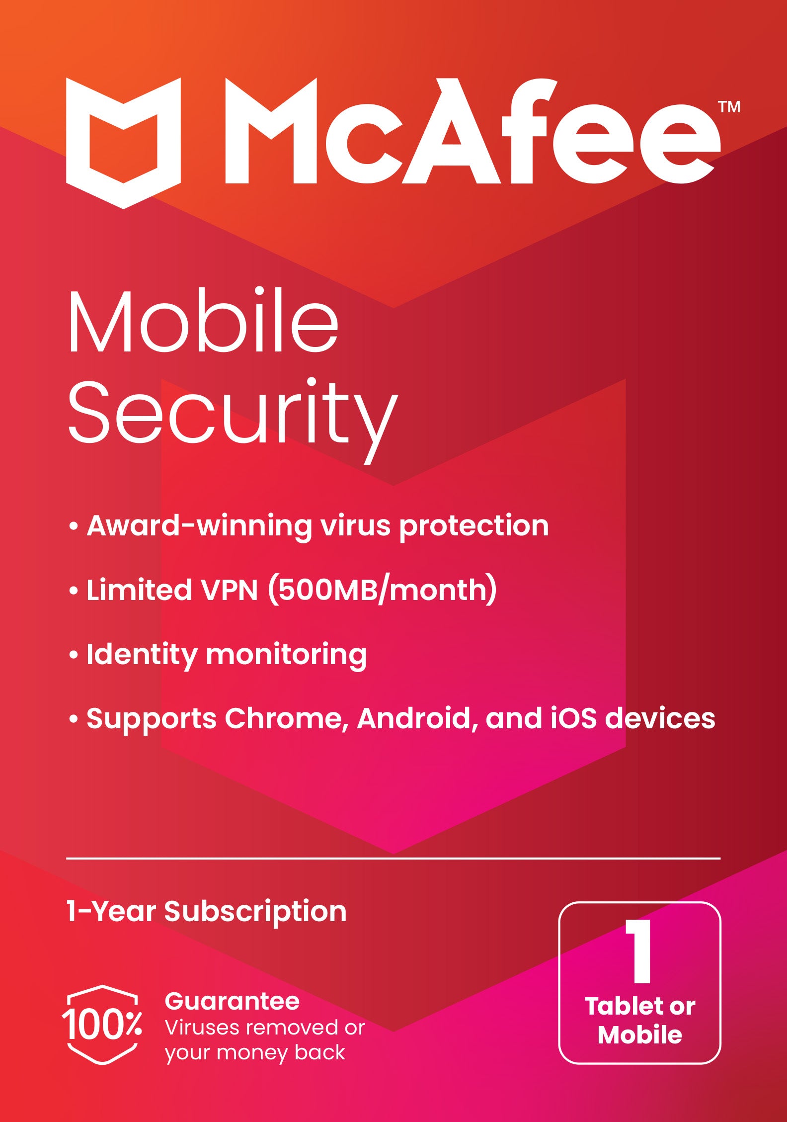 McAfee Mobile Security, 1 Year *C