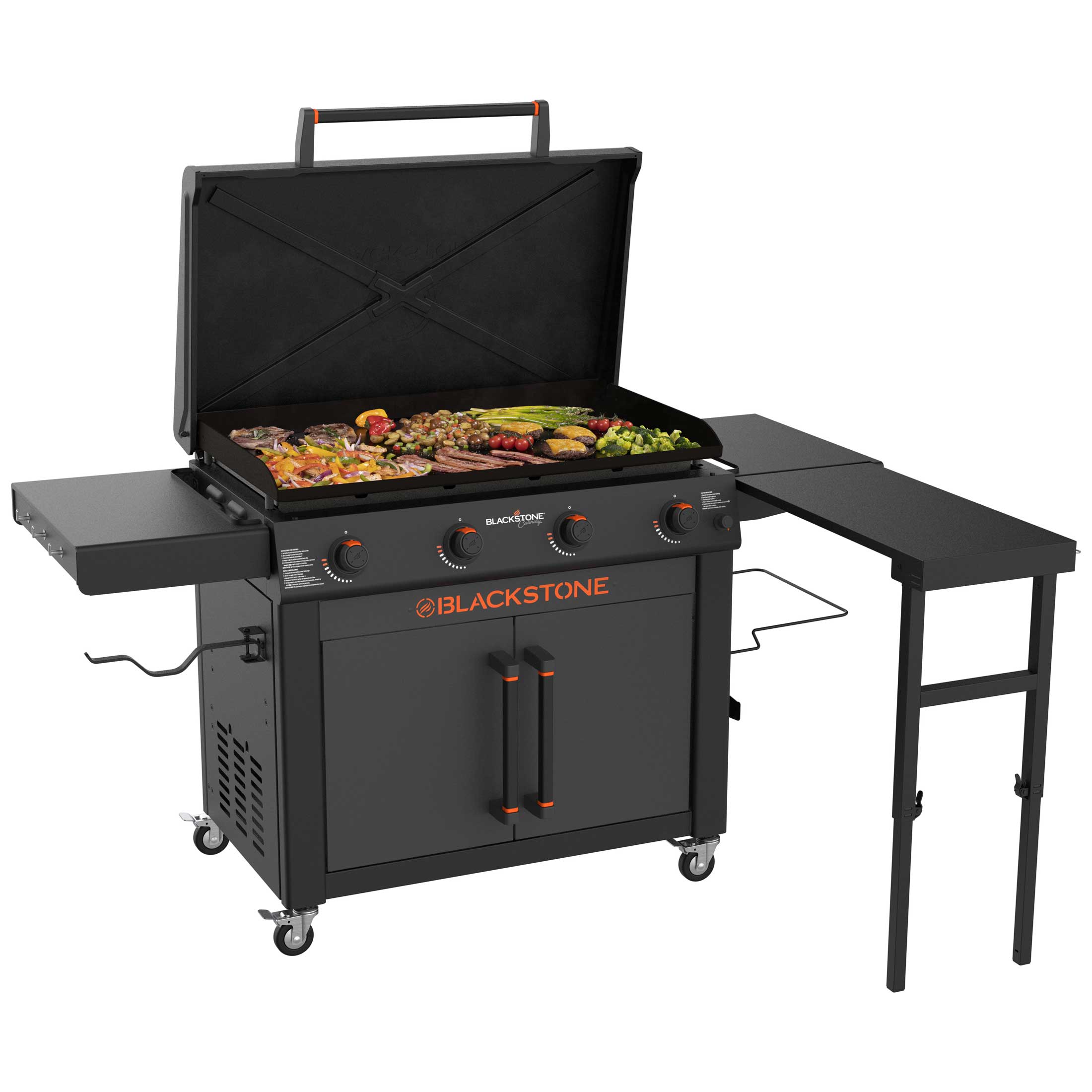 36in Culinary Griddle with Cabinet and Side Table