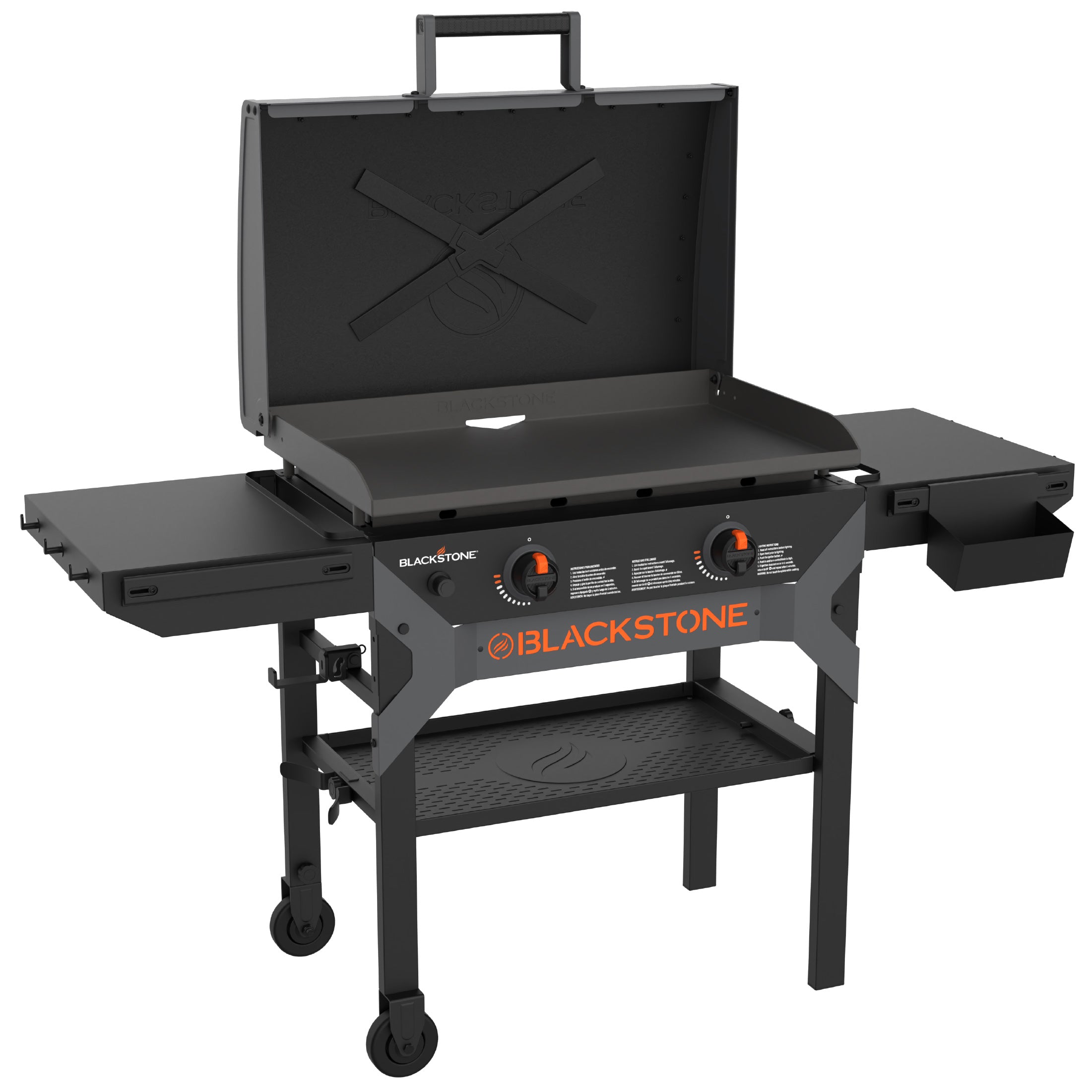 28inch Iron Forged Blackout Griddle Cooking Station with Hood