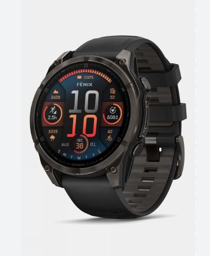 Fenix 8 47mm,AMOLED,Saph,CrbnGryTi/Blk,Blk/PebbleGryBnd,EMEA