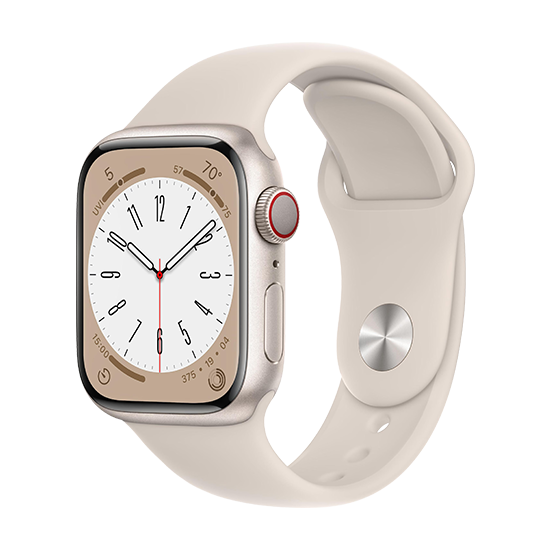 Watch Apple Watch Series 8 LTE 41mm Starlight Aluminium Case with Sport Band - Starlight