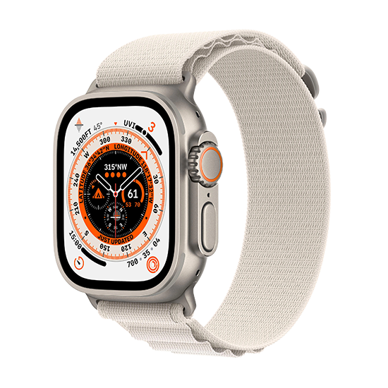 Watch Apple Watch Ultra GPS + Cellular 49mm Titanium Case with Alpine Loop S - Starlight