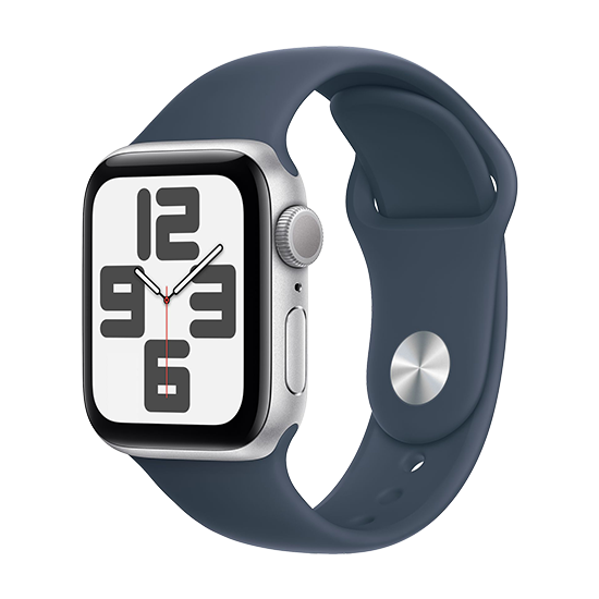 Watch Apple Watch SE2 (2023) GPS 40mm Silver Aluminium Case with Sport Band S/M - Storm Blue