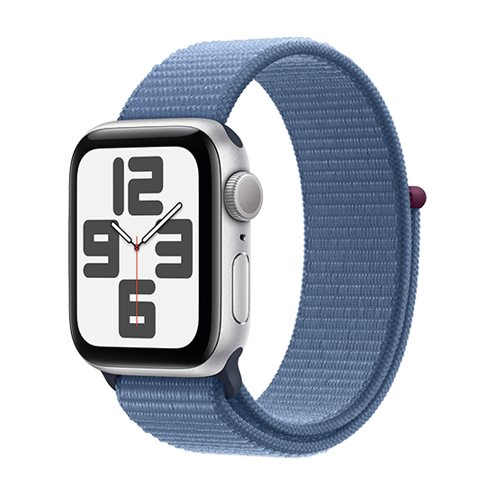 Watch Apple Watch SE2 (2023) GPS 40mm Silver Aluminium Case with Sport Loop - Winter Blue