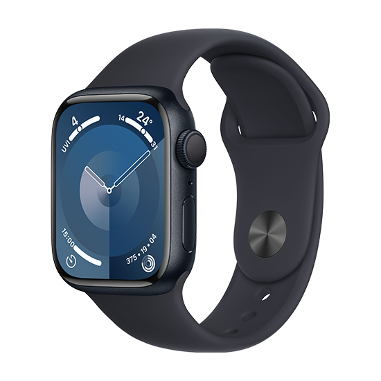 Watch Apple Watch Series 9 GPS 41mm Midnight Aluminium Case with Sport Band M/L - Midnight