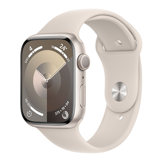 Watch Apple Watch Series 9 GPS 45mm Starlight Aluminium Case with Sport Band M/L - Starlight