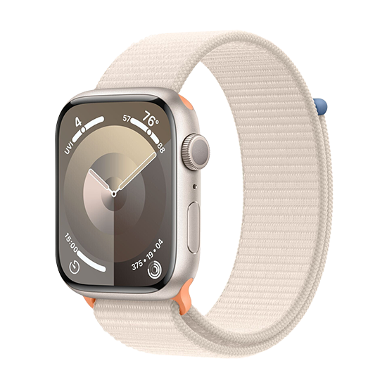 Watch Apple Watch Series 9 GPS 45mm Starlight Aluminium Case with Sport Loop - Starlight