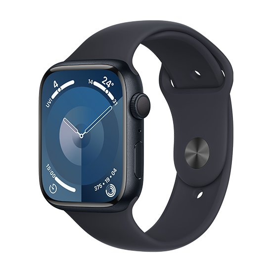 Watch Apple Watch Series 9 GPS 45mm Midnight Aluminium Case with Sport Band S/M - Midnight