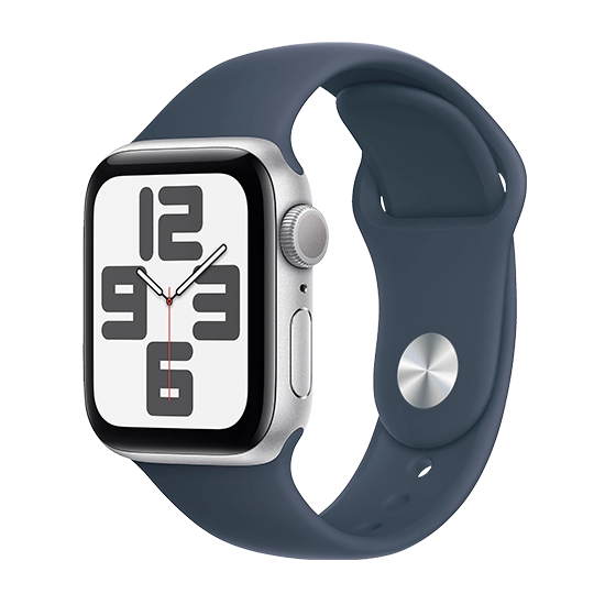 Watch Apple Watch SE (2023) GPS 40mm Silver Aluminium Case with Sport Band S/M - Storm Blue