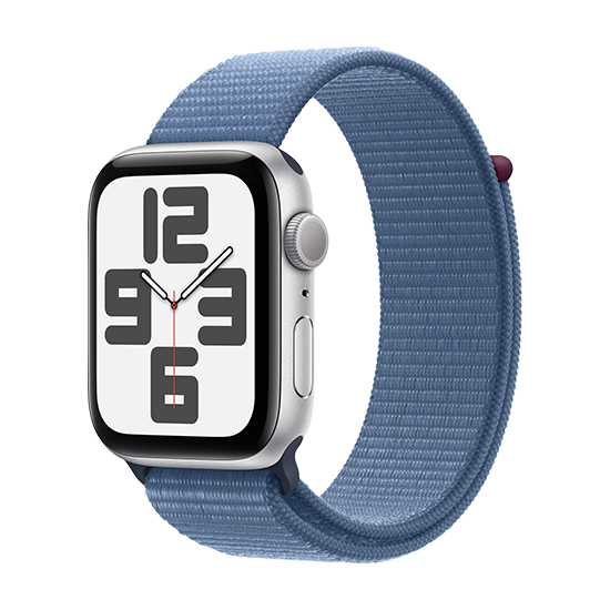 Watch Apple Watch SE2 (2023) GPS 44mm Silver Aluminium Case with Sport Loop - Winter Blue