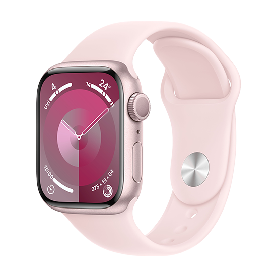 Watch Apple Watch Series 9 GPS 41mm Pink Aluminium Case with Sport Band M/L - Light Pink