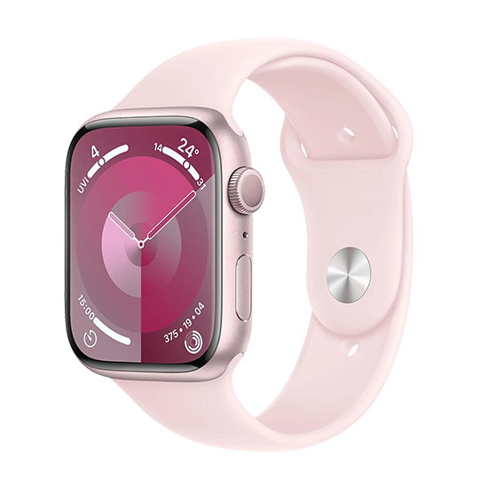 Watch Apple Watch Series 9 GPS 45mm Pink Aluminium Case with Sport Band M/L - Light Pink