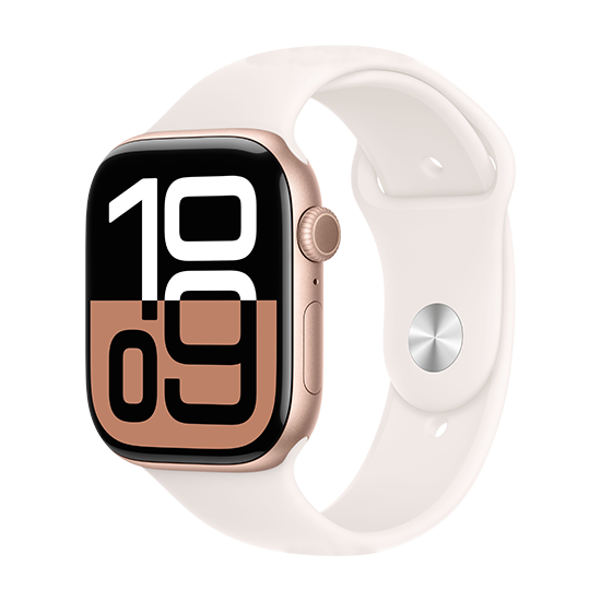 Watch Apple Watch Series 10 GPS 46mm Rose Gold Aluminium Case with Sport Band M/L - Light Blush