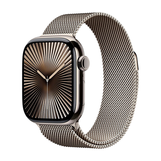 Watch Apple Watch Series 10 GPS + Cellular 42mm Natural Titanium Case with Sport Band S/M - Natural Mil