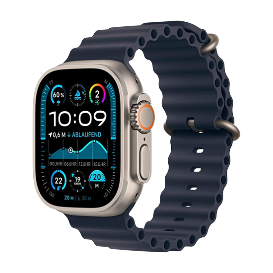Watch Apple Watch Ultra 2 (2023) LTE 49mm Natural Titanium Case with Ocean Band - Navy