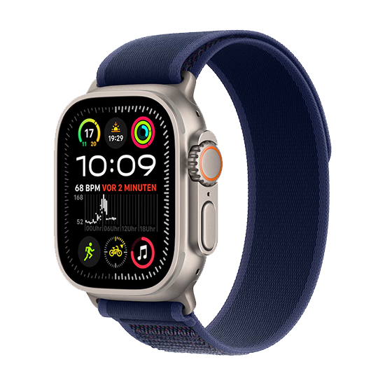 Watch Apple Watch Ultra 2 Natural LTE 49mm Titanium Case with Trail Loop S/M - Blue