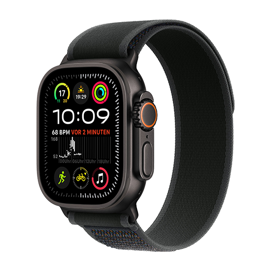 Watch Apple Watch Ultra 2 Black LTE 49mm Titanium Case with Trail Loop S/M - Black