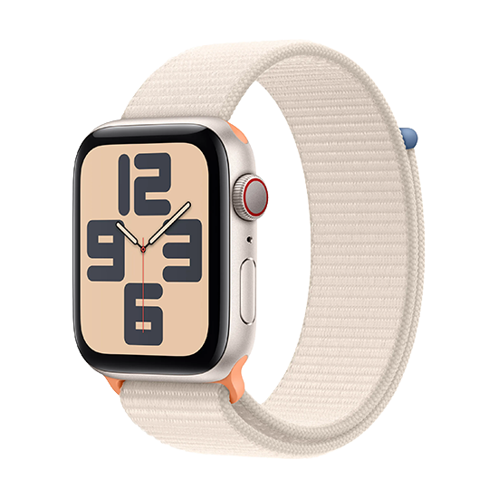 Watch Apple Watch SE2 (2022) LTE 40mm Starlight Aluminium Case with Sport Band S/M - Starlight
