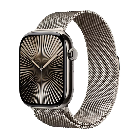 Watch Apple Watch Series 10 GPS + Cellular 46mm Natural Titanium Case with Sport Loop S/M - Natural Milanese