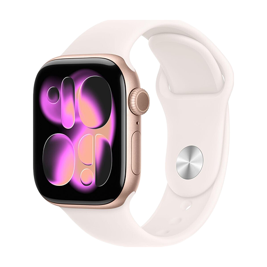 Watch Apple Watch Series 11 (2025) GPS 42mm Rose Gold Aluminium Case with Sport Band M/L - Light Blush