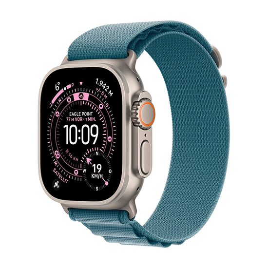 Watch Apple Watch Ultra 3 (2025) 5G 49mm Natural Titanium Case with Alpine Loop M - Light Blue
