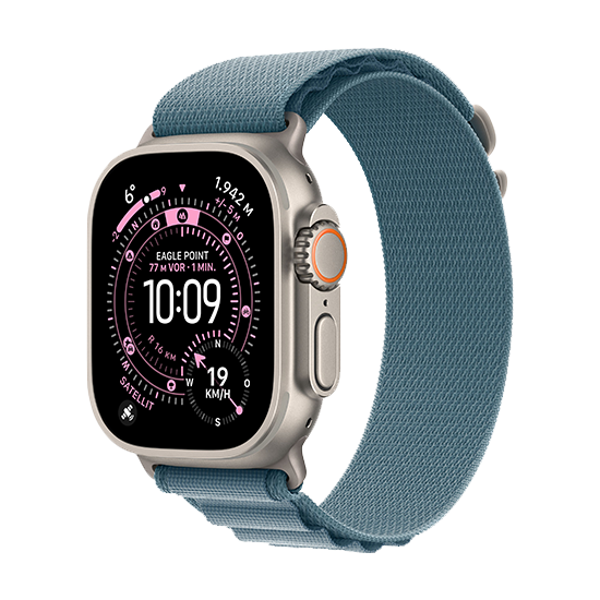 Watch Apple Watch Ultra 3 (2025) 5G 49mm Natural Titanium Case with Alpine Loop L - Light Blue
