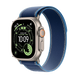 Watch Apple Watch Ultra 3 (2025) 5G 49mm Natural Titanium Case with Trail Loop S/M - Blue/Bright Blue