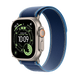 Watch Apple Watch Ultra 3 (2025) 5G 49mm Natural Titanium Case with Trail Loop S/M - Blue/Bright Blue
